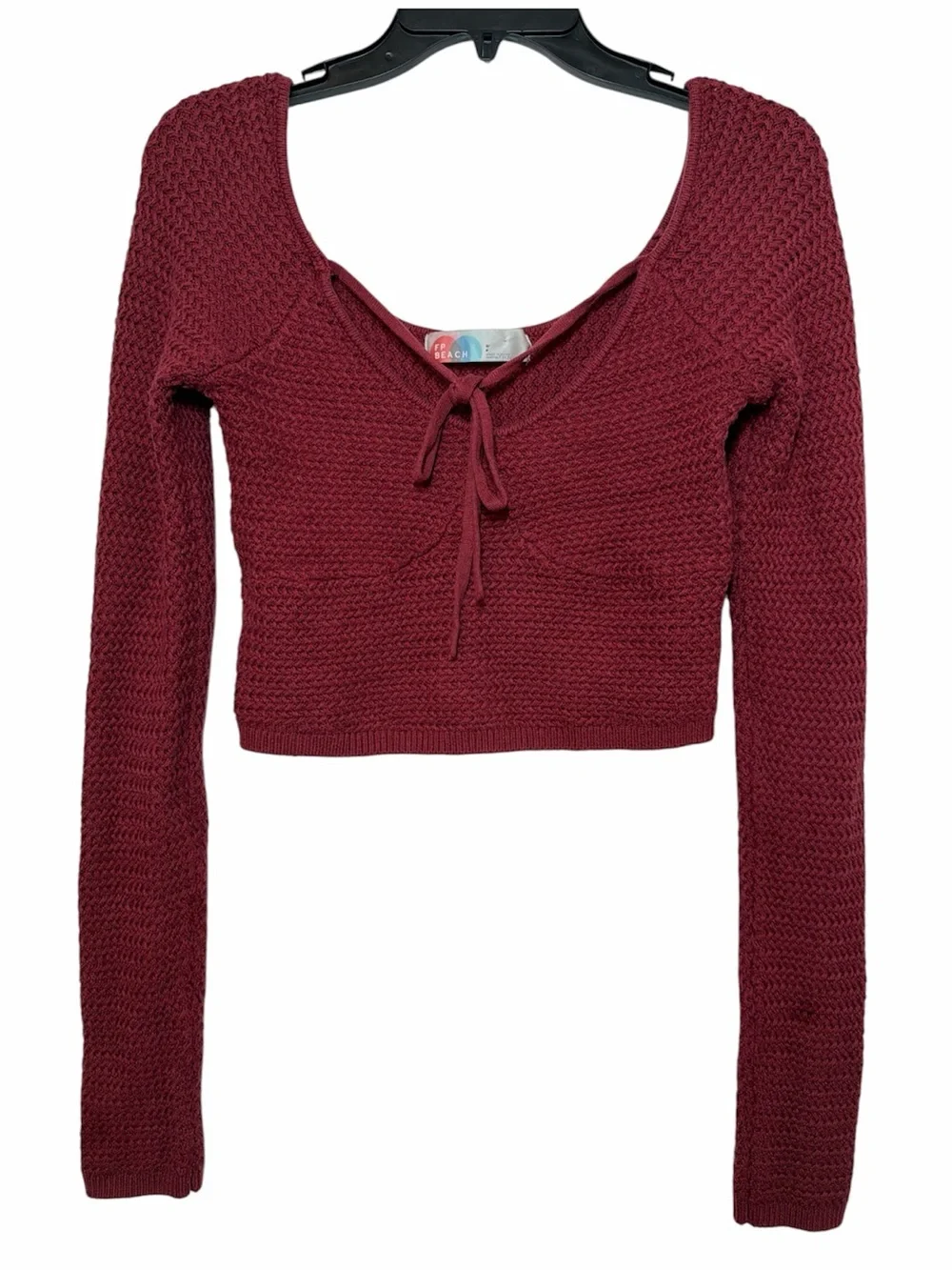 Free People Beach Playing Hard To Get Burgundy Sweater